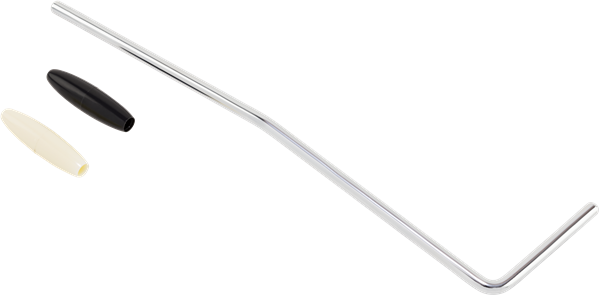 Fender® Player Jaguar®/Jazzmaster® Tremolo Arm, Chrome with Black and White Knobs