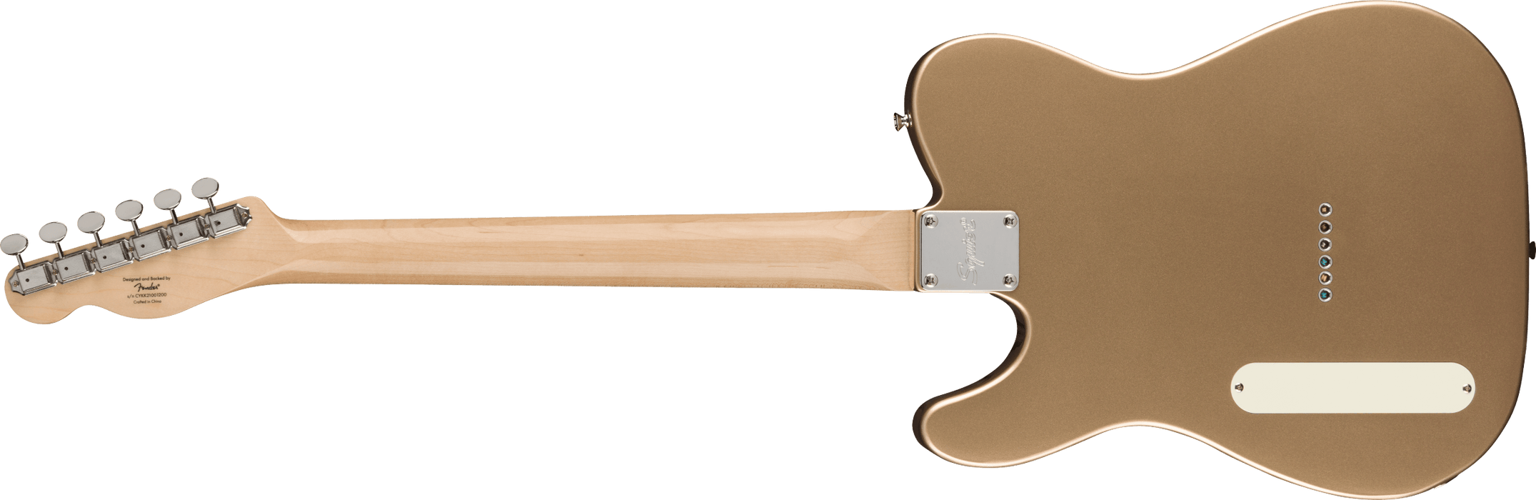 Squier FSR Paranormal Cabronita Telecaster® Thinline, Laurel Fingerboard, Mint Pickguard, Matching Headstock, Shoreline Gold - Guitar Warehouse