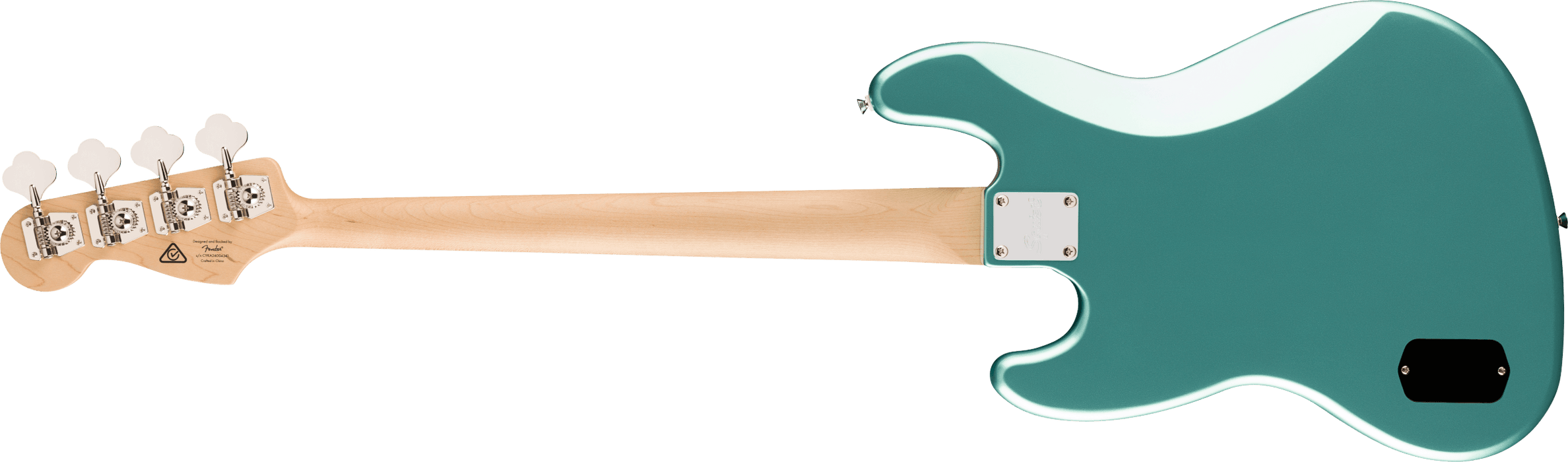 Fender Squier Affinity Series® Active Jazz Bass®, Laurel Fingerboard, White Pickguard, Mystic Sea Foam Green