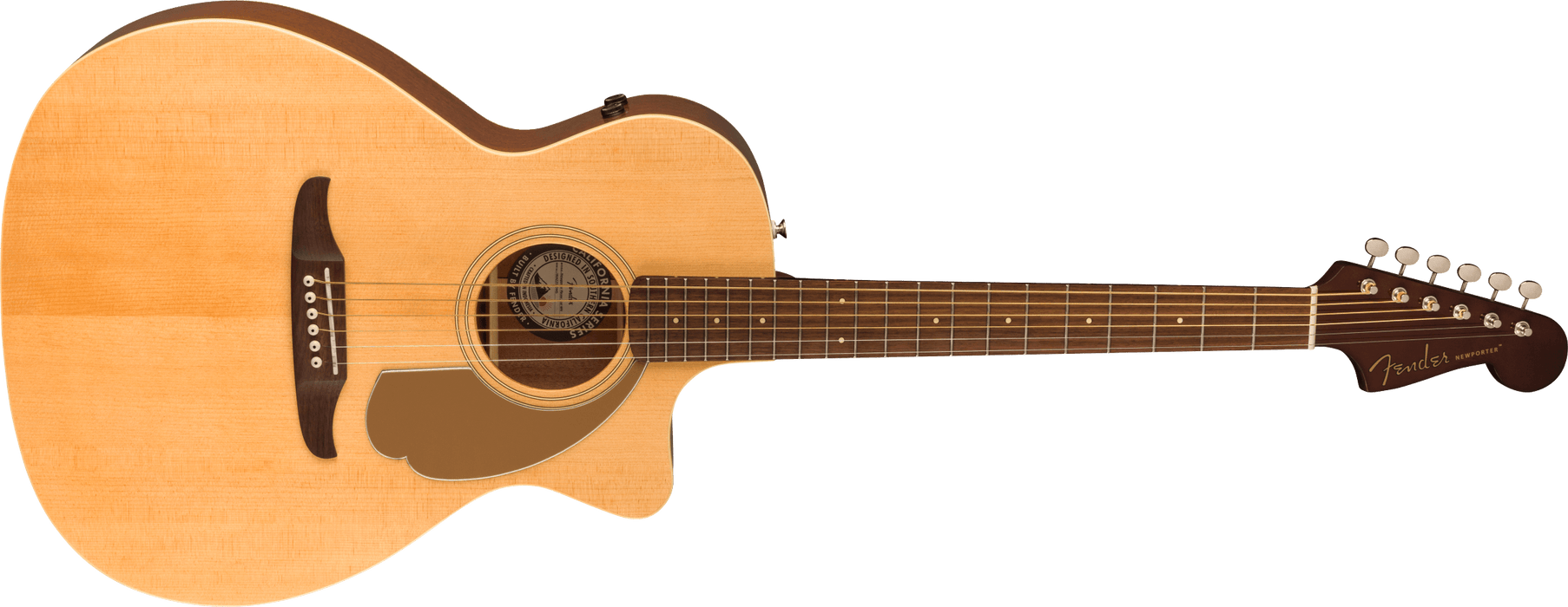 Fender Newporter Player, Walnut Fingerboard, Gold Pickguard, Natural - Guitar Warehouse