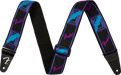 Fender® Neon Monogrammed Strap, Blue and Purple, 2" - Guitar Warehouse