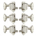 Grover Imperial Machineheads ~ 3+3 ~ Nickel