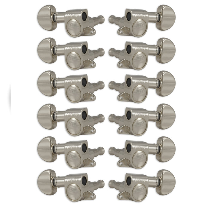 Grover Mini Rotomatics Machineheads 12 String~ 6+6 ~ Nickel