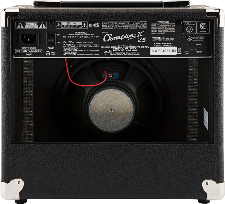Fender Champion™ II 25w Combo Electric Guitar Amp w/Amps & Effects