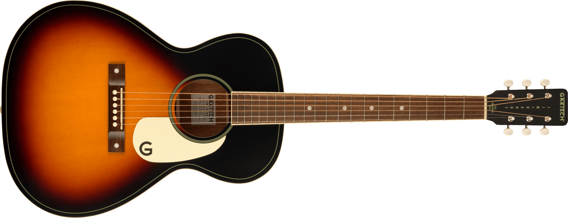 Gretsch Jim Dandy™ Concert, Walnut Fingerboard, White Pickguard, Rex Burst