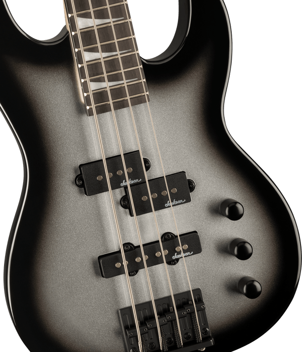 Jackson Limited Edition JS Series Concert™ Bass Minion JS1X, Amaranth Fingerboard, Silverburst