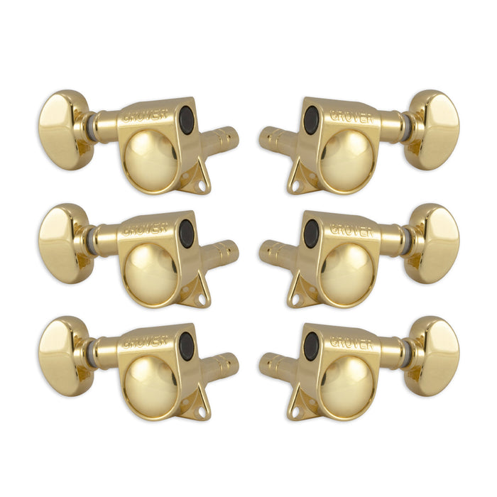 Grover Mini Locking Rotomatics Machineheads ~ 3+3 ~ Gold