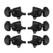 Grover Roto-Grip Machineheads ~ 3+3 ~ Black Chrome