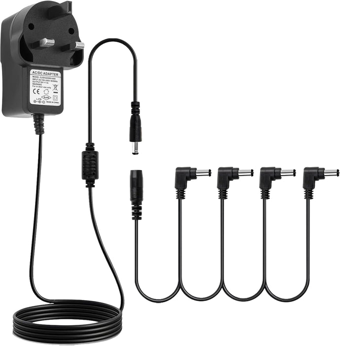 Pedal Daisy Chain 4 Way Pedal/Stompbox Power Supply 9v DC