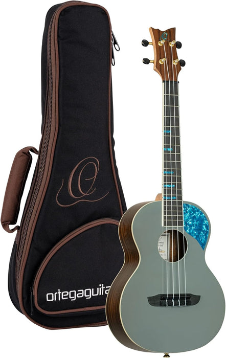 Ortega Guitars Tenor Ukulele Acoustic – Ghost Series – w/Gigbag – Spruce, Grey