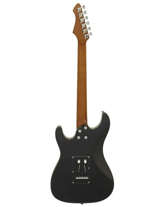 Aria Pro II Hot Rod Collection 714-GTR Black Electric Guitar with Aluminium Pickguard