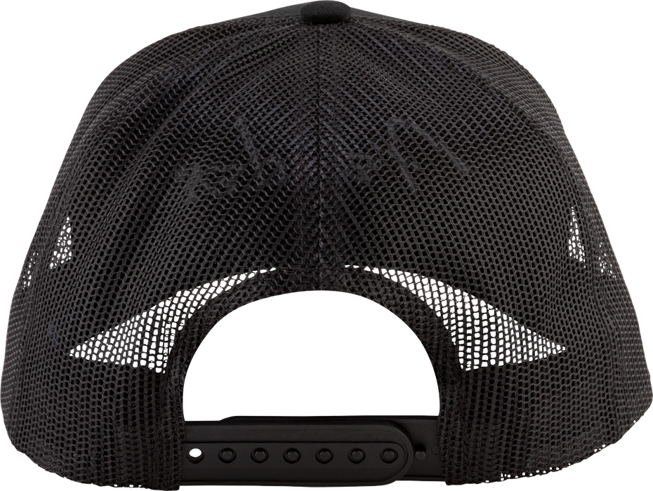 Fender® Silver Thread Logo Snapback Trucker Hat, Black, One Size Fits Most