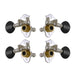 GroverSta-Tite Ukulele Pegs (Set of 4) ~ Chrome ~ Black