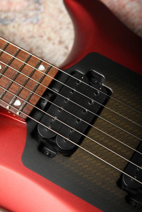 Pre-Owned Sterling by Music Man Majesty MAJ100 - Ice Crimson Red - John Petrucci Signature Guitar - Guitar Warehouse