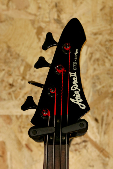 Aria Pro II CTB Series Bass Guitar in Red & Black - Pre-owned