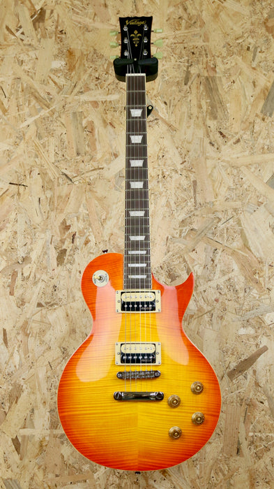 B-Stock Vintage V100THB Electric Guitar Flamed Maple in Honeyburst