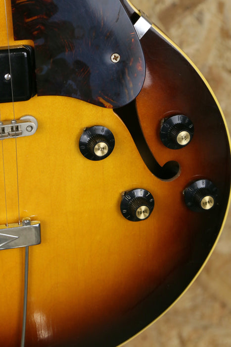 1965 Gibson ES-125 TDC Thinline Dual P90 in Sunburst w/Hiscox Case - Pre-owned