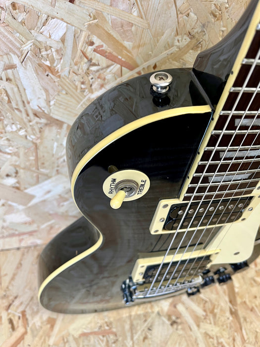 2001 Epiphone Les Paul 7 String Made in Korea - Black Translucent - Pre-owned