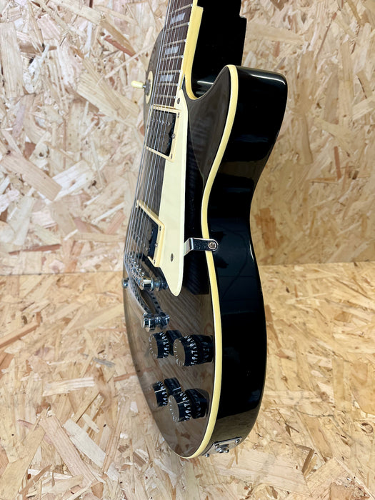 2001 Epiphone Les Paul 7 String Made in Korea - Black Translucent - Pre-owned