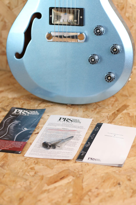 2015 PRS S2 Singlecut Semi Hollow - Ice Blue Fire Mist - Gig Bag