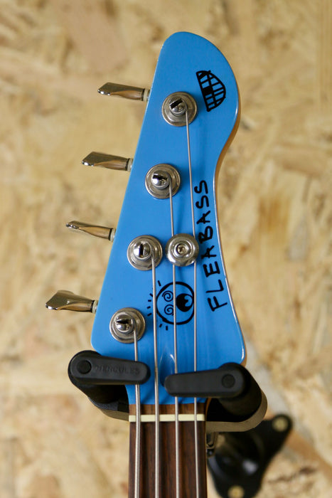 Fleabass Signature Bass Guitar Model 32" Scale in Blue/Oranage - Pre-owned