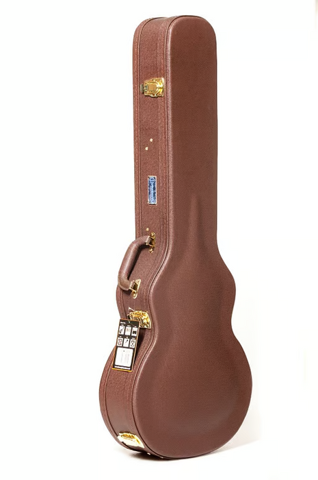 Freestyle Deluxe Arch Top Wood Case for LP Style Guitars - Brown - Guitar Warehouse