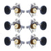 Grover STA-TITE Machineheads ~ 3+3 ~ Vertical ~ Chrome ~ Ebony Buttons