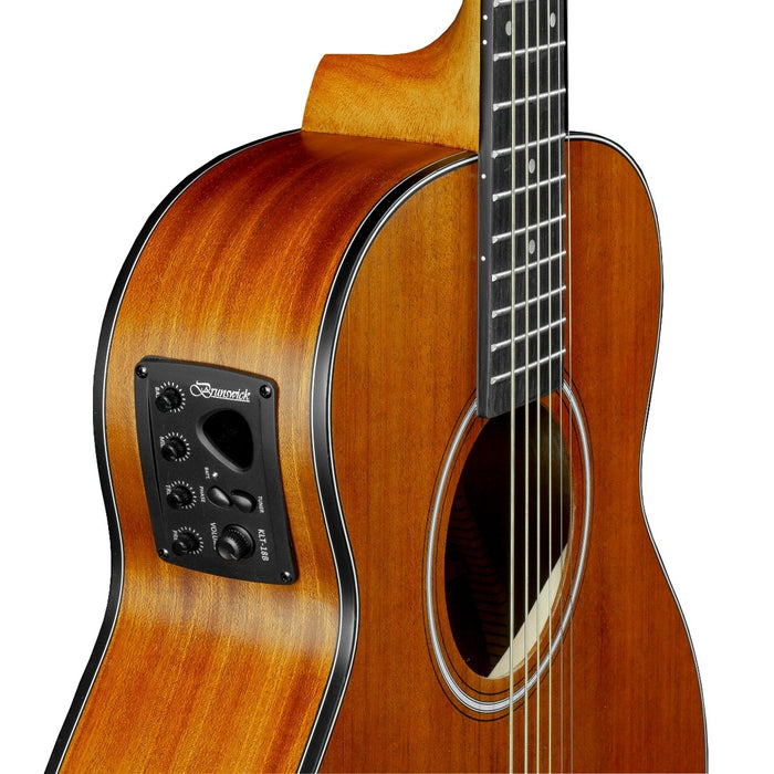 Brunswick BSM100ME Super Mini Mahogany Electro Acoustic Guitar w/Padded Gig Bag