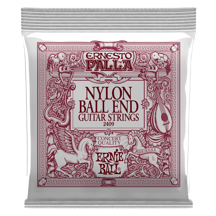 Ernie Ball 2409 Ernesto Palla Nylon Ball End Silver Set 28-42