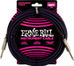 Ernie Ball Braided Cable P06395 - 18FT Purple/Black - Guitar Warehouse