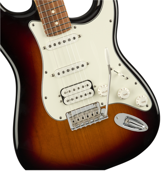 Fender Player Stratocaster® HSS, Pau Ferro Fingerboard, 3-Color Sunburst - Guitar Warehouse