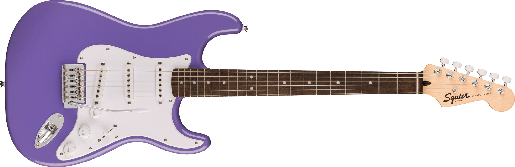 Fender  Squier Sonic™ Stratocaster®, Laurel Fingerboard, White Pickguard, Ultraviolet - Guitar Warehouse