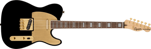 Fender Squier 40th Anniversary Telecaster®, Gold Edition, Laurel Fingerboard, Gold Anodized Pickguard, Black - Guitar Warehouse