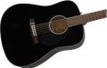 Fender CD-60S Dreadnought Acoustic Guitar, Walnut Fingerboard, Black - Guitar Warehouse