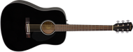 Fender CD-60S Dreadnought Acoustic Guitar, Walnut Fingerboard, Black - Guitar Warehouse
