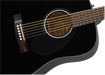 Fender CD-60S Dreadnought Acoustic Guitar, Walnut Fingerboard, Black - Guitar Warehouse