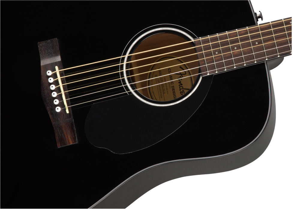 Fender CD-60S Dreadnought Acoustic Guitar, Walnut Fingerboard, Black - Guitar Warehouse