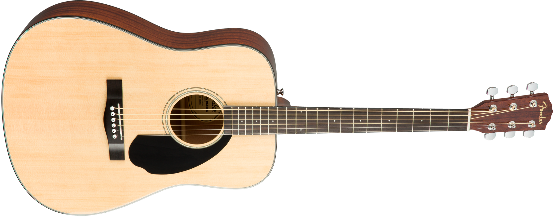 Fender CD-60S Dreadnought Acoustic Guitar, Walnut Fingerboard, Natural - Guitar Warehouse