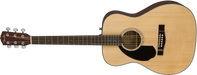 Fender CC-60S Acoustic Concert Left Handed, Walnut Fingerboard, Natural - Guitar Warehouse