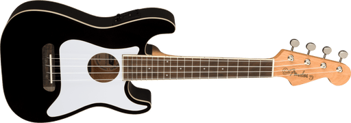 Fender Fullerton Strat® Concert Ukulele - Black - Guitar Warehouse