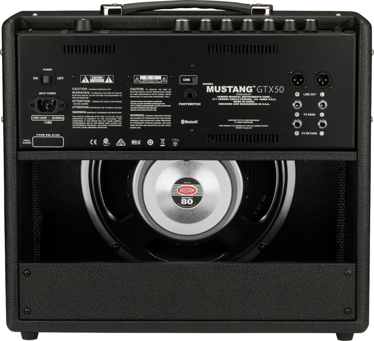 Fender Mustang™ GTX50, 230V EU Guitar Combo Amp - Guitar Warehouse