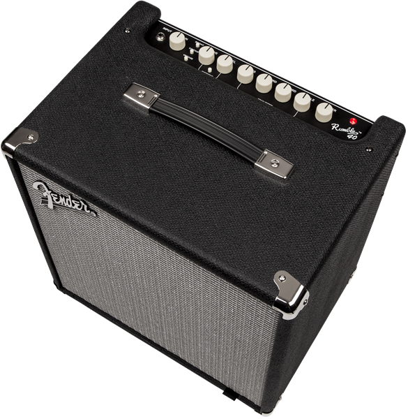 Fender Rumble™ 40 Bass Amplifier (V3), 230V EUR, Black/Silver - Guitar Warehouse