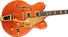 Gretsch  G5422TG Electromatic® Classic Hollow Body Double-Cut with Bigsby® and Gold Hardware, Laurel Fingerboard, Orange Stain - Guitar Warehouse