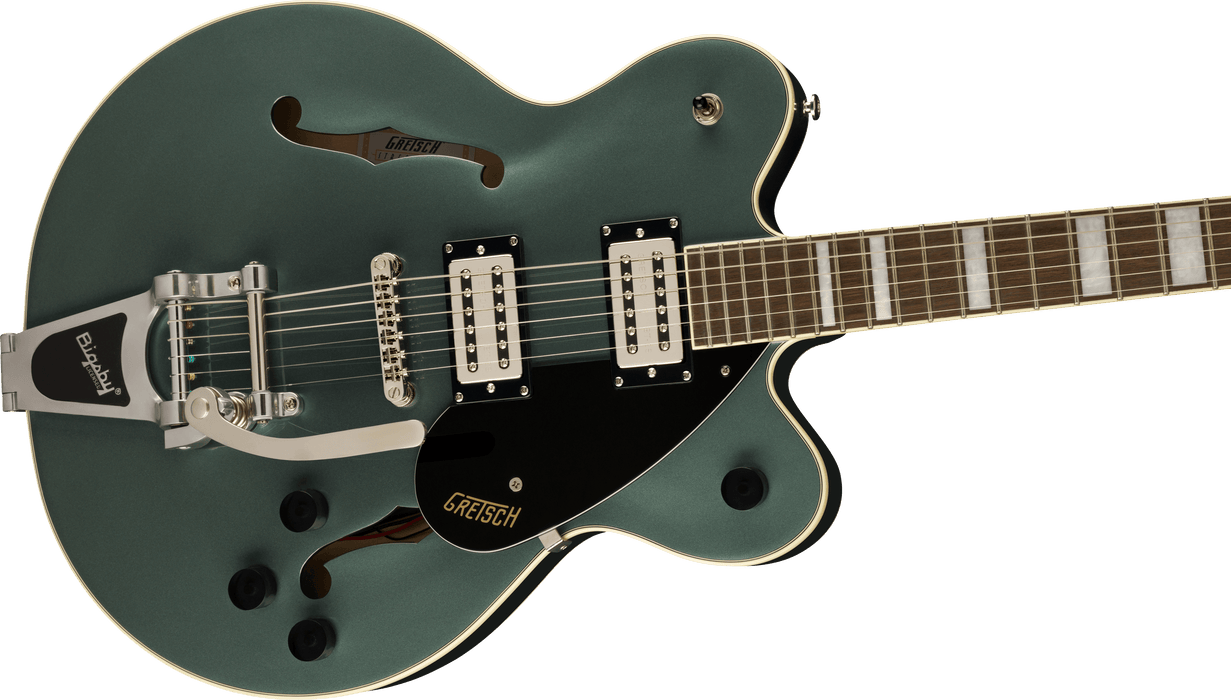 Gretsch G2622T Streamliner™ Center Block Double-Cut with Bigsby®, Laurel Fingerboard, Broad’Tron™ BT-2S Pickups, Stirling Green - Guitar Warehouse
