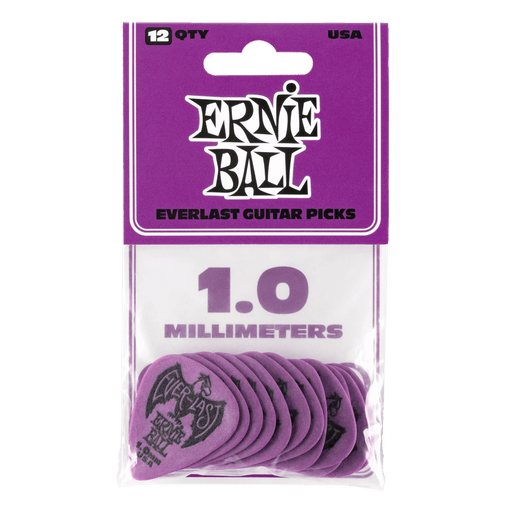 Ernie Ball 1.00mm Purple Everlast Picks 12 Pack - Guitar Warehouse