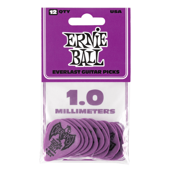 Ernie Ball 1.00mm Purple Everlast Picks 12 Pack - Guitar Warehouse