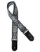 Vintage Jacquard Weave Premium Guitar Strap Cotton/Leather - Blue/Brown - Guitar Warehouse