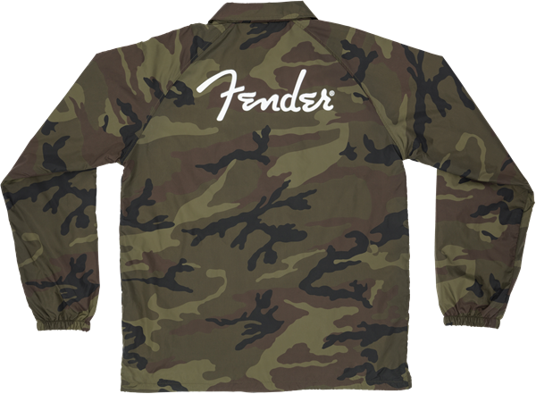 Fender® Logo Camo Coaches Jacket - Guitar Warehouse