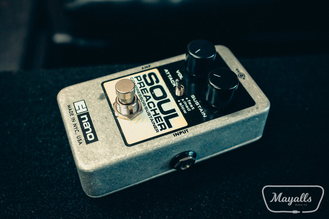 Electro Harmonix Soul Preacher Compressor Sustainer Effect Pedal - Guitar Warehouse