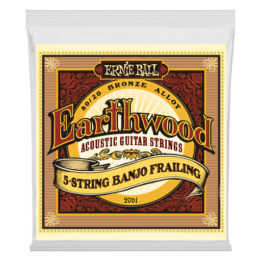 ERNIE BALL EARTHWOOD 5-STRING BANJO FRAILING LOOP END 80/20 BRONZE ACOUSTIC GUITAR STRINGS - 10-24 GAUGE - Guitar Warehouse